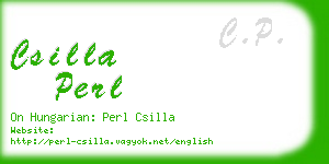 csilla perl business card